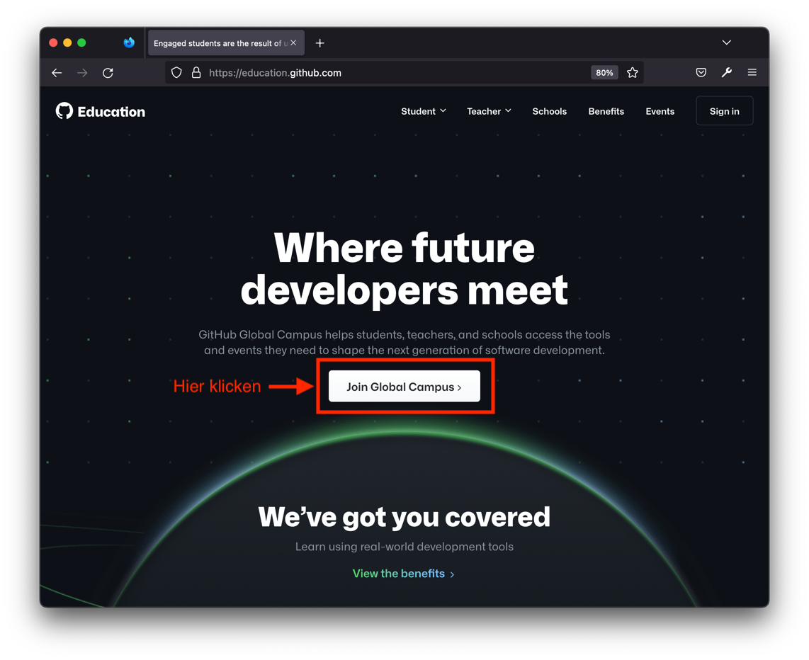 github create edu account